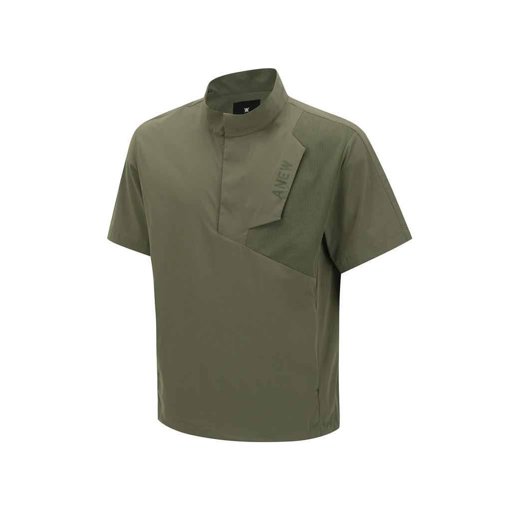 ANEW GOLF Men Asymmetric Short Sleeve Anorak_Kh