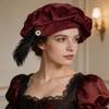 Renaissance Feather Hat Light Weight Polyester Medieval Beret Cap For Men Women Kid Halloween Renaissance Themed Event