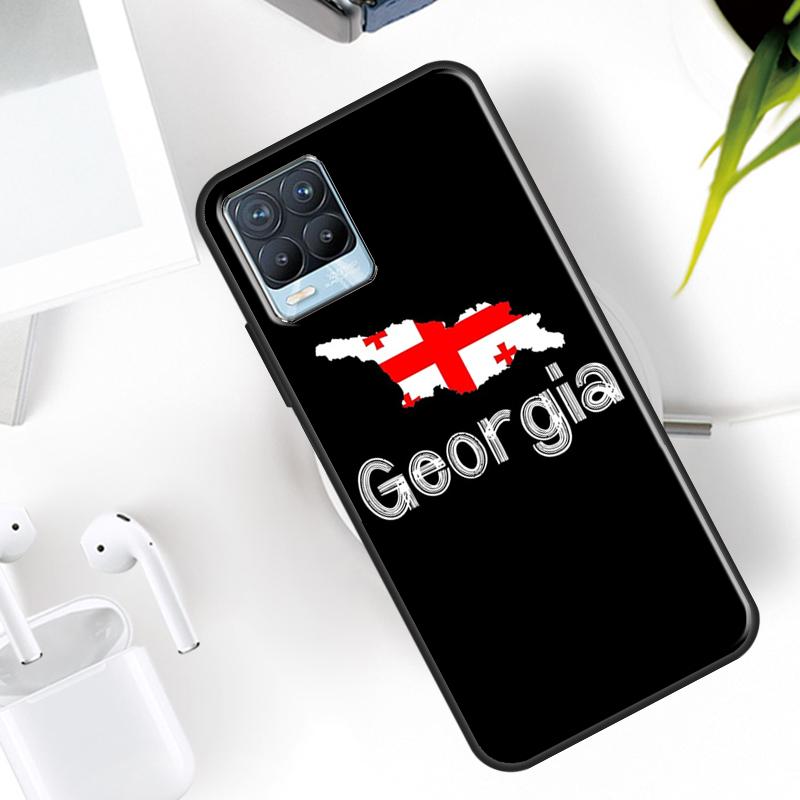 Georgia Flag Case For Realme 15 11 Pro Plus 12 13 14  C71 C75 C55 C51 C53 C25 C63 C61 C65 C67 GT6 GT7 Pro