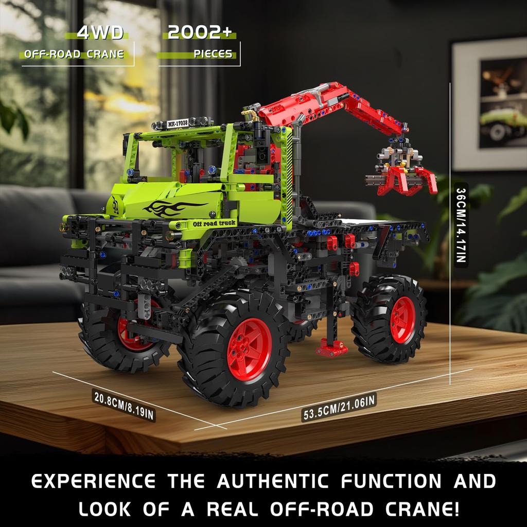 Mould King 17038 Ferngesteuertes Geländefahrzeug Bausteinmodell, APP-Technologie Geländefahrzeug-Bausatz für Kinder und Erwachsene, Autoenthusiasten und
