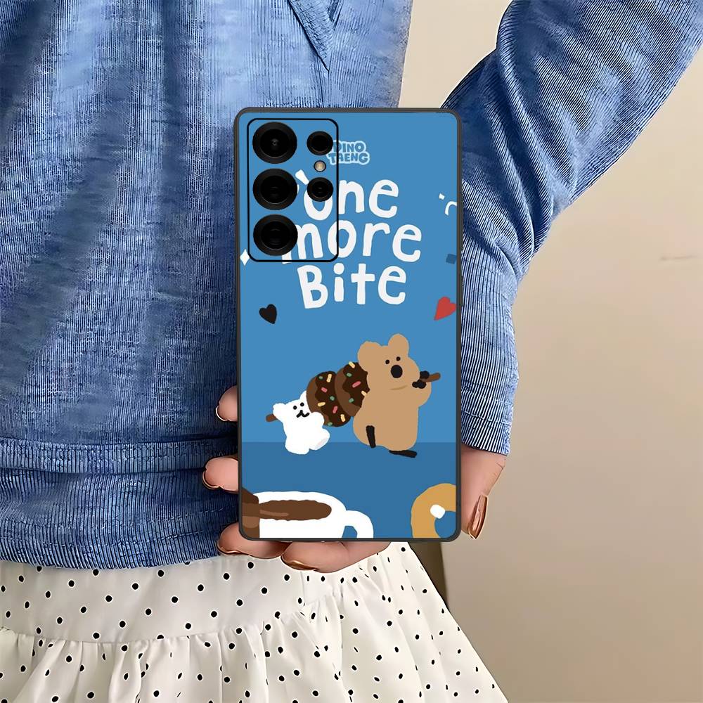 Cute Bear Quokkas Phone Case For Samsung S 24 Fe 25 Ultra Plus 20 Lite 21 30 22 23 24 22 Ultra 5G Fundas