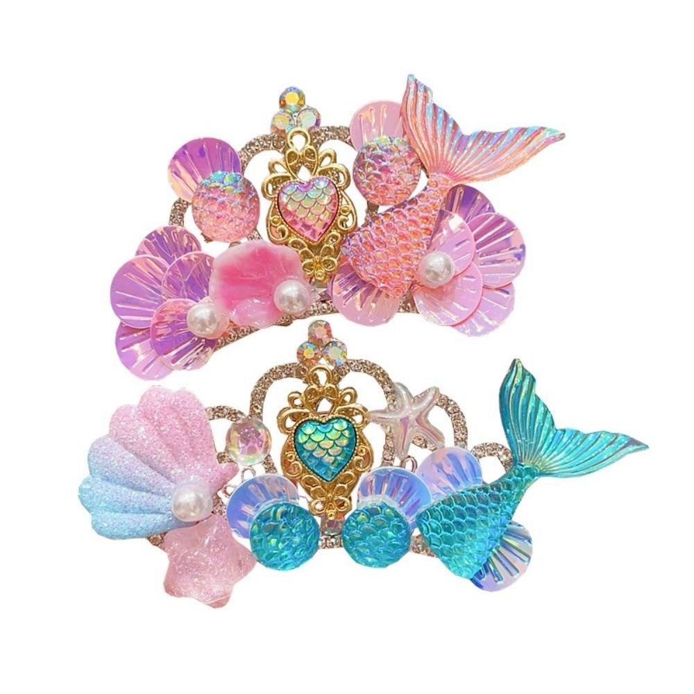 Headwear Hair Comb Marine Style Hair Fork Fashion Mermaid Princess Crown  Girls