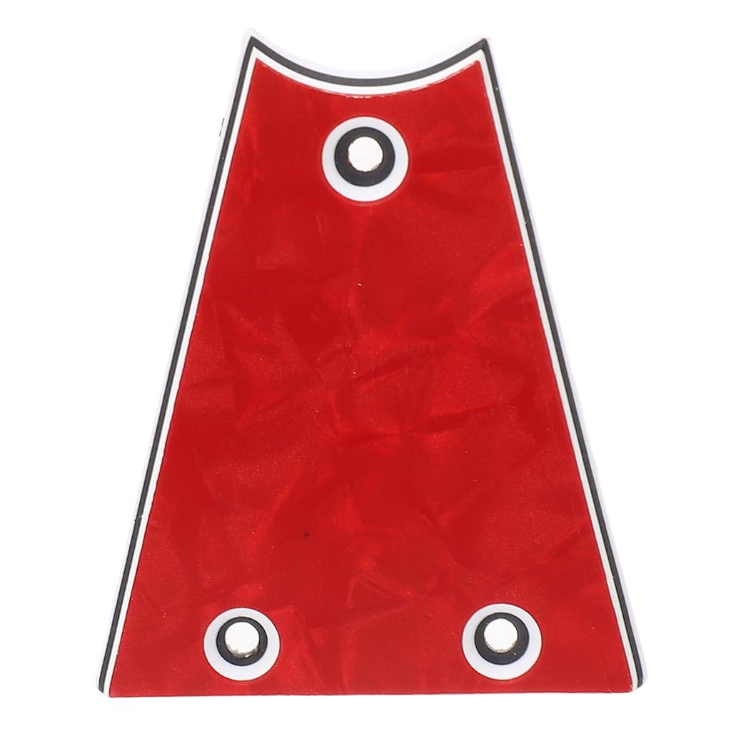Guitar Truss Rod Cover 3 Hole Triangular Metal Truss Rod Plate Replacement for Electric Guitar Bass Protection GR41A