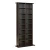 Media Storage Cabinet, 8-Tier DVD Shelf Organizer, 559 x 222 x 1295 mm Multimedia Storage Organizer for CDs, DVDs, Books and Games, CD Shelf for