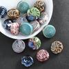Handmade Ceramic Beads: Irregular, Windmill Design for DIY Necklace and Jewelry Making