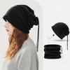 Unisex Autumn Winter Fleece Hat With Earmuff Neck Warmer For Cold Weather Comfort