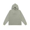 Unisex Oversized Hooded Sweatshirt With Flock Letter Print Soft Cotton Blend Warm Lined