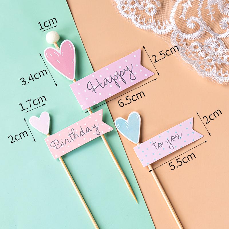 Colorful Macaron Cartoon Birthday Candle Decorations