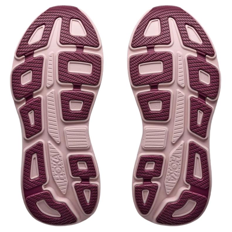 HOKA Bondi 9 Weiß Rosa Opal Damen Sneaker Weiß-&-Rosa-Opal 1162012-WKP