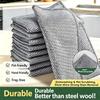 Multipurpose Wire Dishwashing Rag Non-Scratch Metal Silver Steel Wire Cleaning Dust Cloth Towel Rags for Pots and Pans Washing