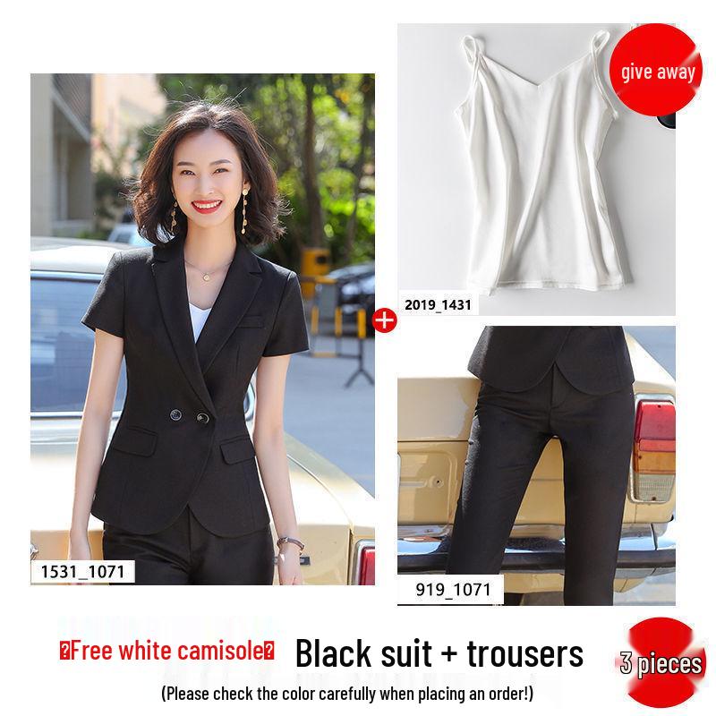 Women's Professional Short Sleeve Summer Suit – Formal Office Wear