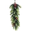 1 pc Plastic Artificial Pine Hanging Spray Realistic Red Berries Teardrop Swag  Front Door