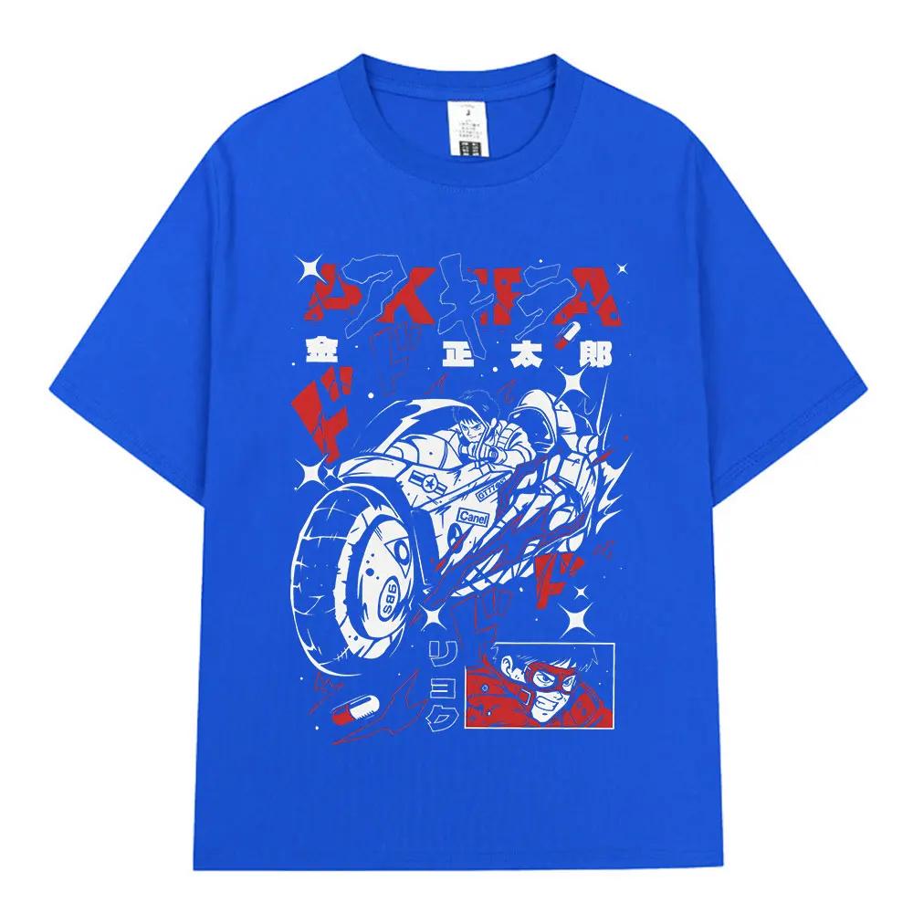 Anime Akira T-Shirts 90er Japanisch Unisexga Film Shotaro Kaneda T-Shirt Unisexs Damenbekleidung Mode Baumwolle Freizeit-T-Shirts