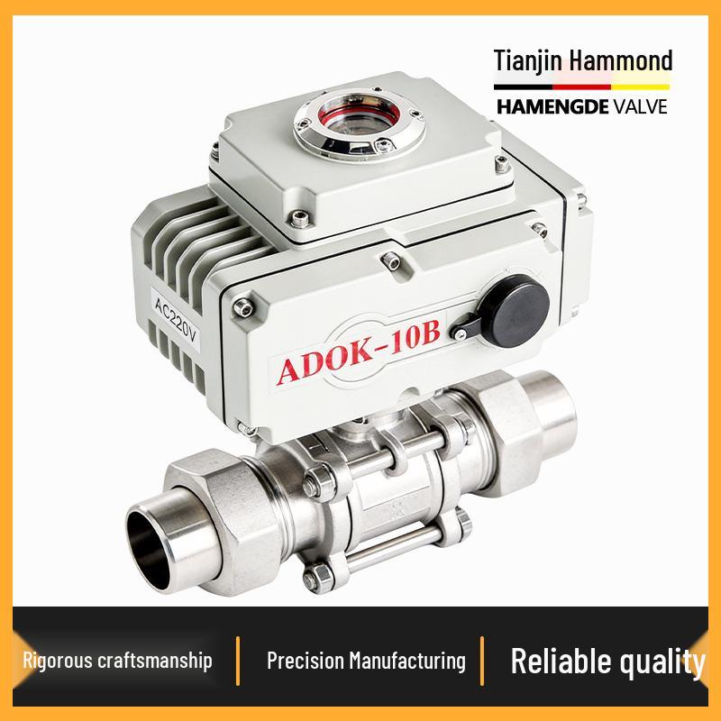 Hammond Electric Stainless Steel Ball Valve Q621F-16P304: Three-Piece Male Thread Welding Butt Weld Cut-off Valve for High Temperatures