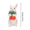 Easter Bunny Ornament with Carrot Egg Animal Figurine for Indoor Office Lawn S