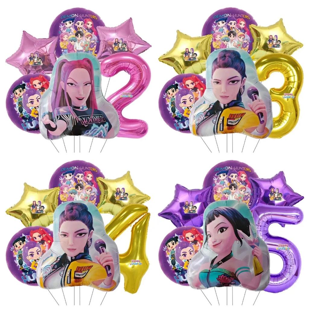 Set di 6 Palloncini in Alluminio con Numeri da 0 a 9 per Festa di Compleanno a Tema Musicale Decorazione Baby Shower Regalo