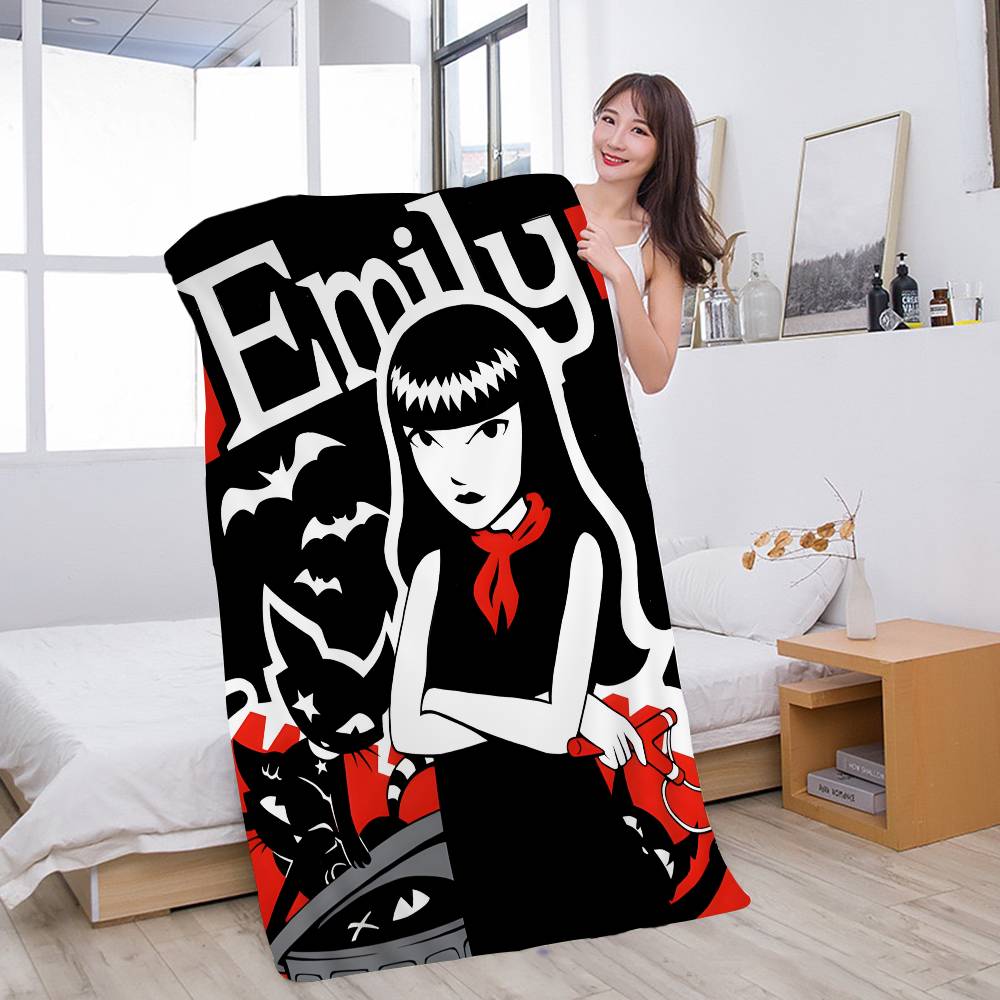 Anime Poster E-Emily HD Anime Microfiber Beach Towel Absorbent Quick dry Soft Yoga Swimming Resort Mountain Climbing Towel