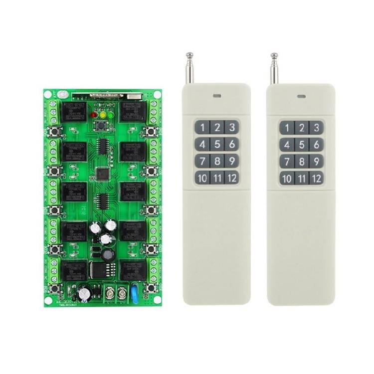 Multipurpose DC12V Remote Switches 10 Channel Learning Code Simple Setups Portable for Lighting and Access Control