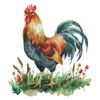 Fun-f147 Painted Garden Rooster Living Room Kitchen Porch Home Background Decoration Wall Sticker