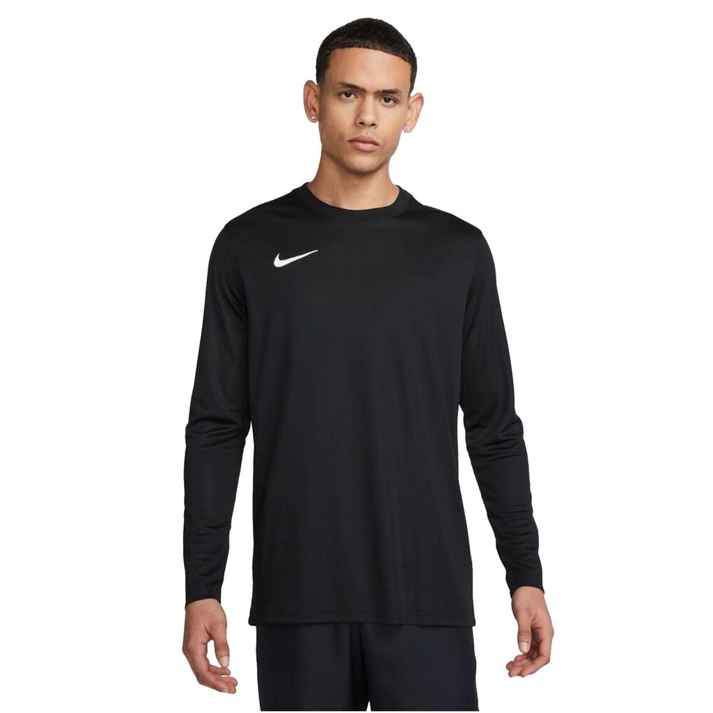 Nike Dri-FIT Park VII Jersey Longsleeve, Herren schwarzes Langarmshirt