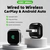 2 In 1 Wireless CarPlay Android Auto Adapter Wired To Wireless Smart Car Play Dongle with USB To USB USB To Type C Cables Original Car Radio
