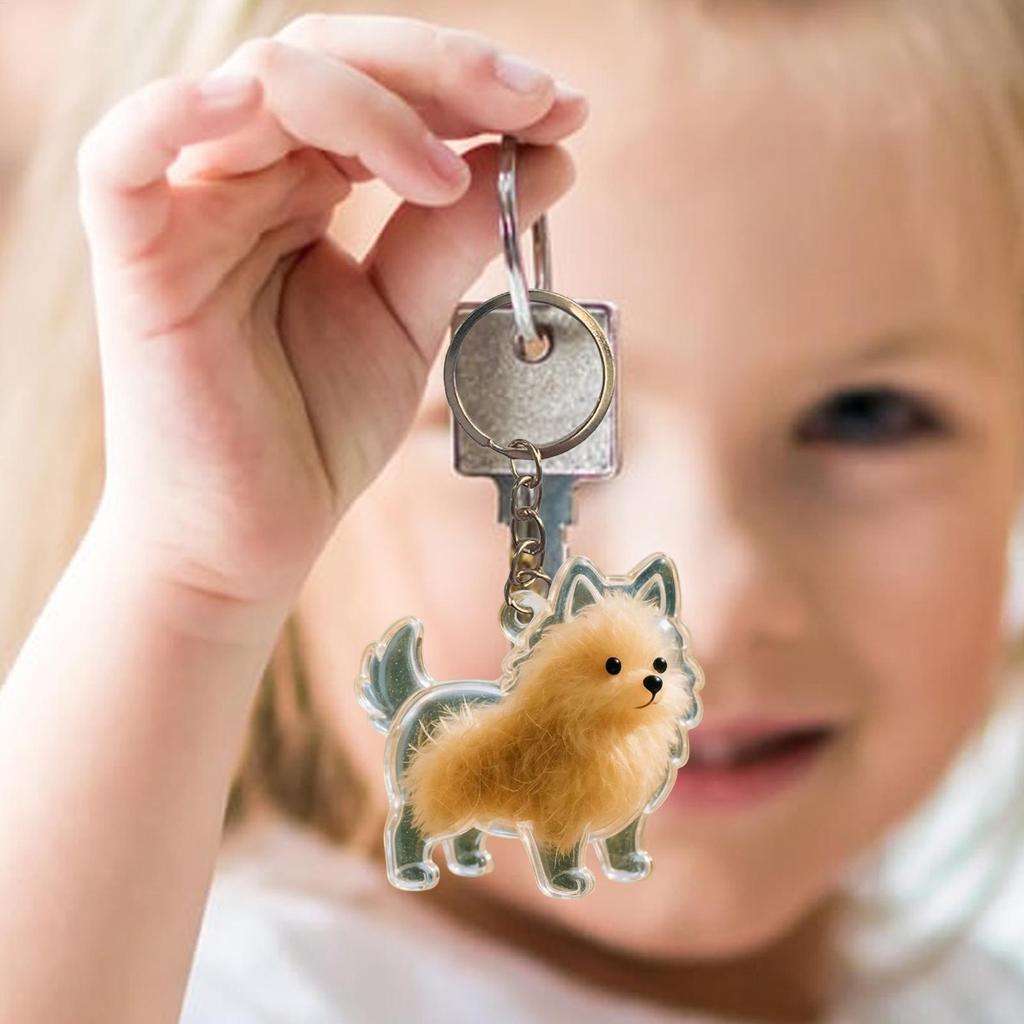 Hundehaar Aufbewahrungsanhänger Schlüsselanhänger Transparentes Hundehaar Sammler Anhänger Souvenir Sammlung Geschenktüte Dekoration Schlüsselanhänger Schmuck
