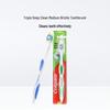 Colgate Triple Clean Medium Gum Protection Toothbrush - Effective Interdental Cleaning, Random Colors, Family Pack