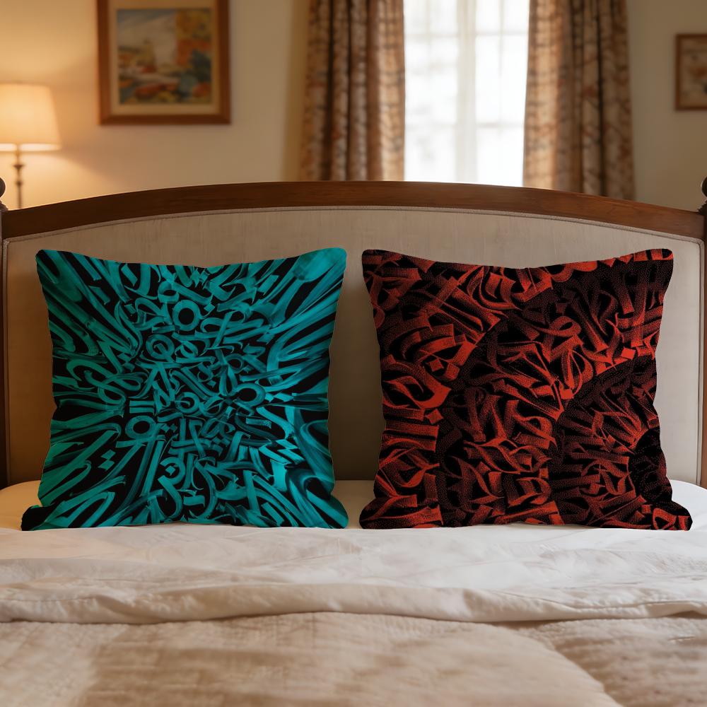 Art Pokra Lampa Art Cushion Cover 1Pcs Decorative Covers Soft Cushion Case For Sofa Couch Decor 40X40 45X45 Pillowcases