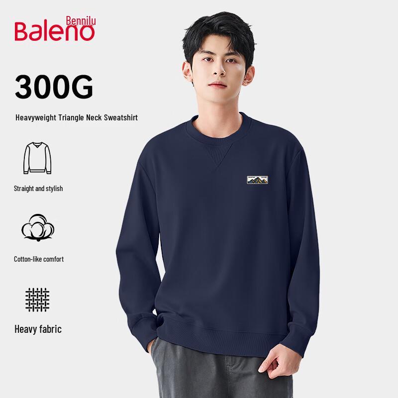 Baleno Men's Mountain Style Loose Fit Round Neck Sweatshirt