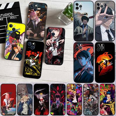 ED13 Chainsaw Man telefontok iPhone 6 6s 7 8 11 12 13 14 15 XS Pro Max XR X SE Samsung S20 S21 S22 S23 S24 FE Ultra Plus Lite S21S A55 telefonhoz