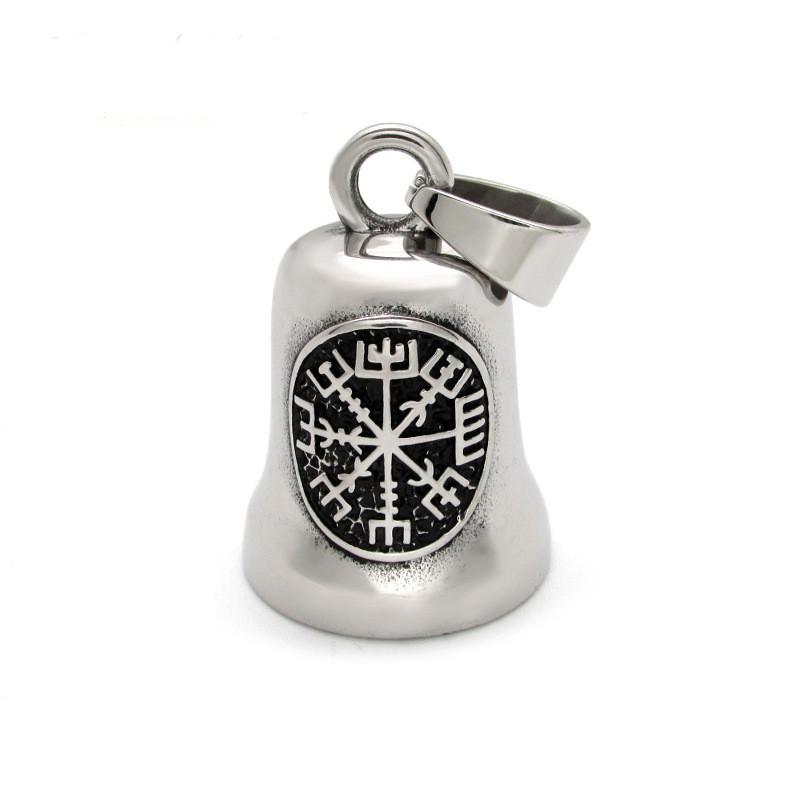 Guardian Biker Bell With Hanger Guardian Bell Viking Symbol Engraved Bicycle Bell Motorcycle Key Chain