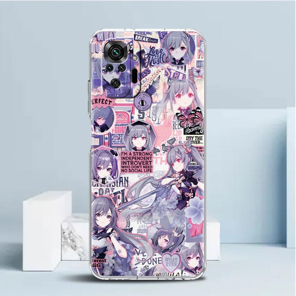 ShockProof Phone Case for Redmi Note 11 11E 10 9 8 Pro 11S 9S 10S K40 9A 9C 8T 7 10C 9t 9s Soft Cover Genshin Impact Beelzebul