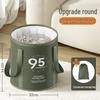 Cartoon Insulated Folding Foot Bath Bucket with Lid - Portable, Thickened Design for Deep Soak