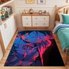 Fiery Anime Character in Pink and Blue Patterned carpet, suitable as a non slip play mat for the living room and bedroom sofa