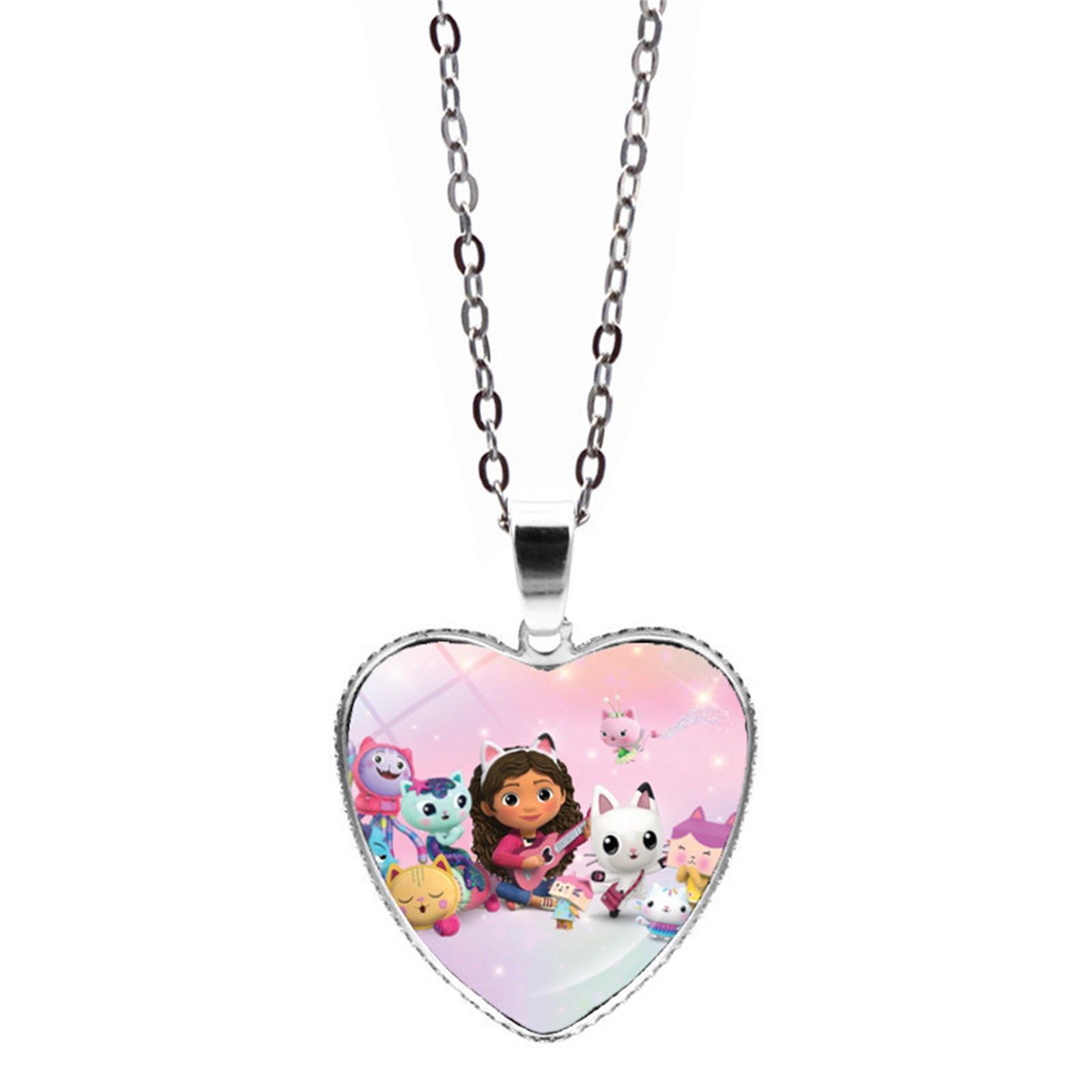 

Love Necklace Jewelry Girl Gift Cartoon Peach Heart Pendant Necklace One Size