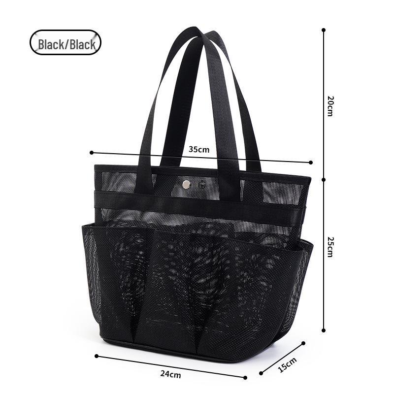 Große Netz-Strandtasche - Multifunktionale Reise-Handtasche für Badeanzüge und Spielzeug