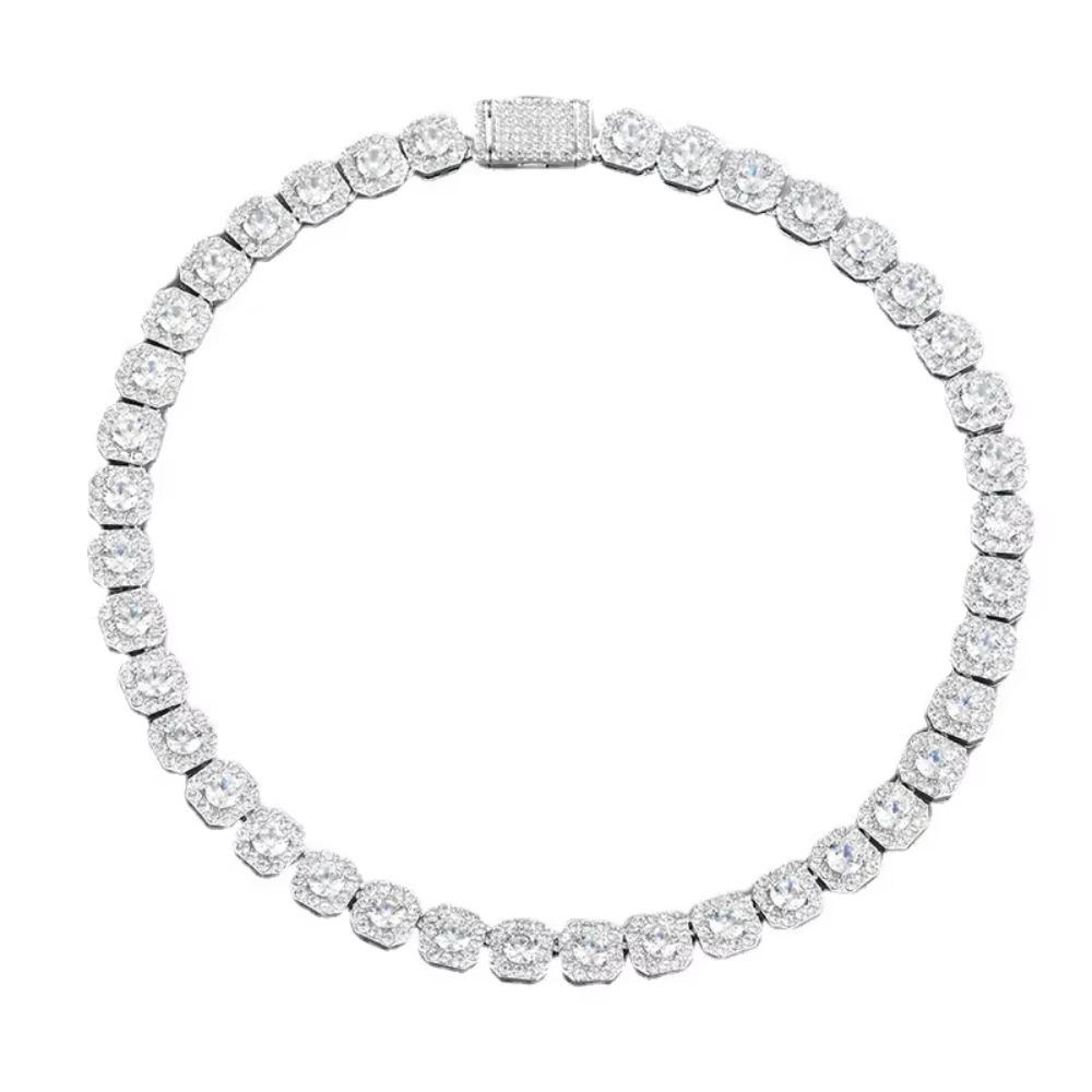 Cubic Zirconia Chain Bracelet Rock Sugar Men Bracelet Fashion Ice Sugar Chain  Male