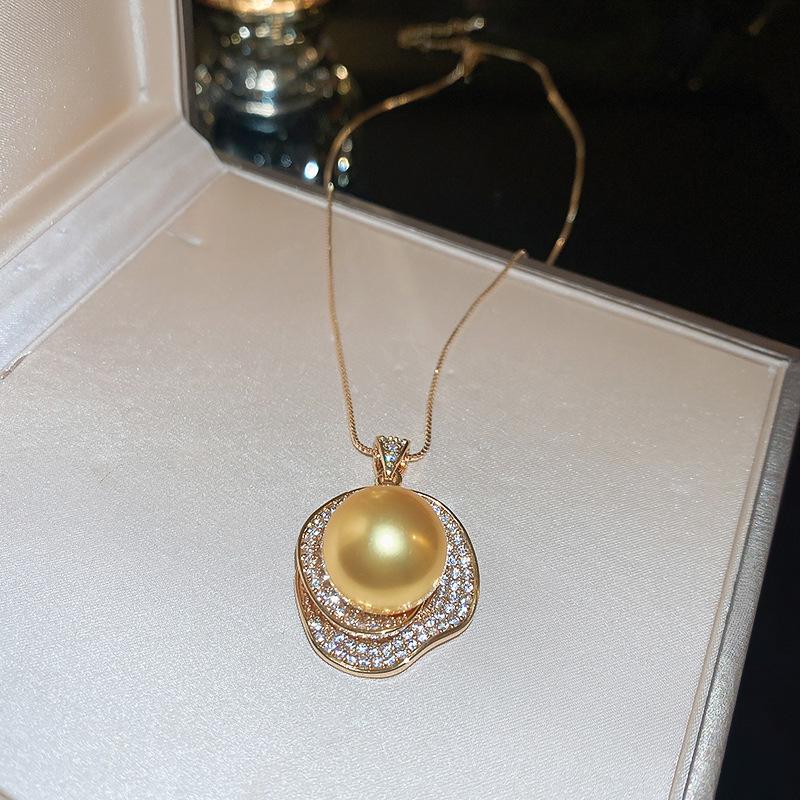 Naszyjnik z kwiatem z cyrkonii w stylu retro - Łańcuszek na obojczyk w stylu light luxury