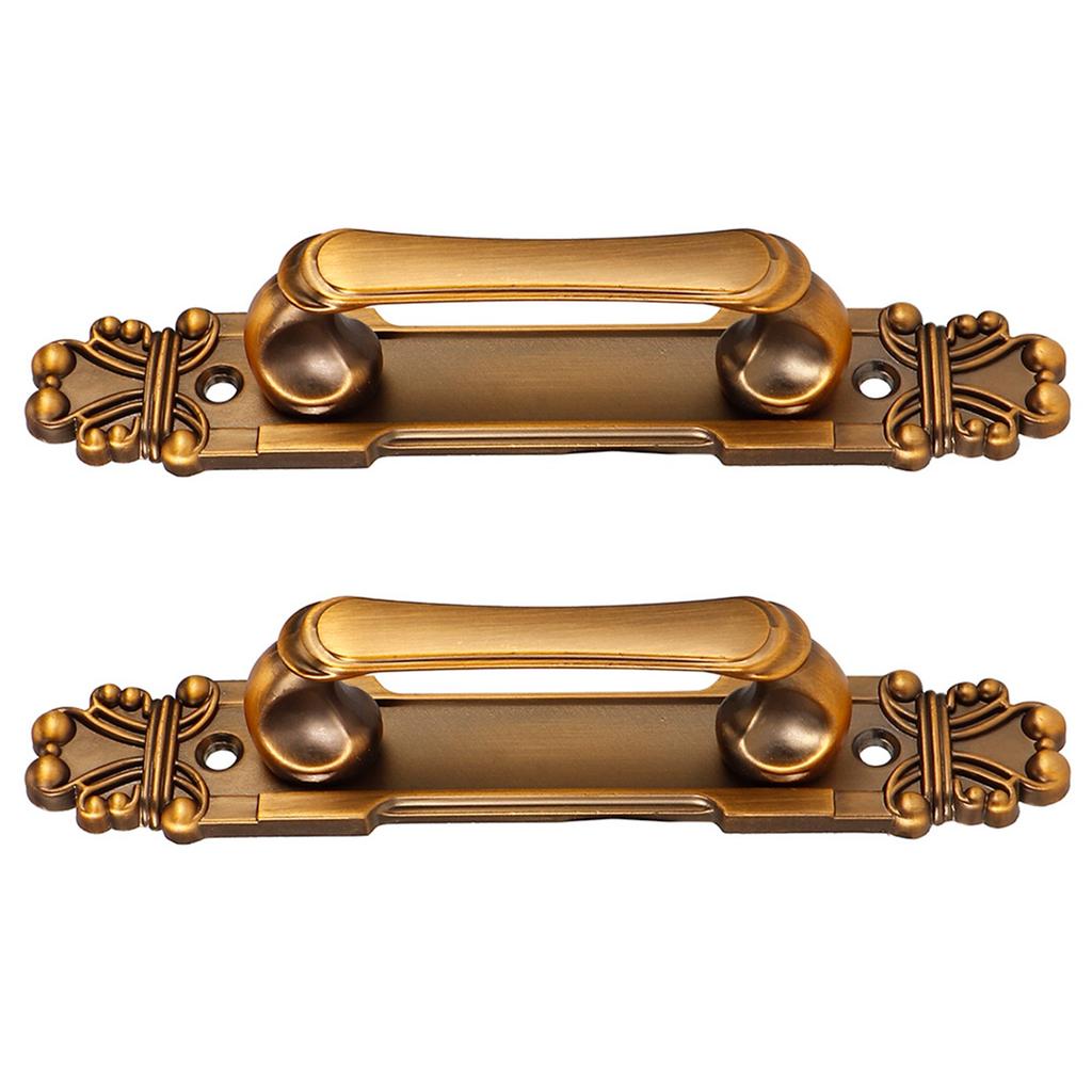 2Pcs Set European Style Antique Zinc Alloy Door Pull Handle Cabinet Hardware Accessory