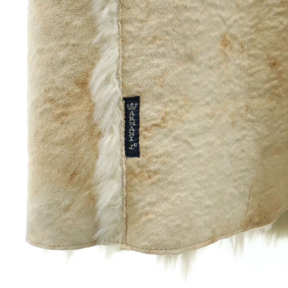 ARMANI JEANS Faux leather Long coat 6 beige Women Used