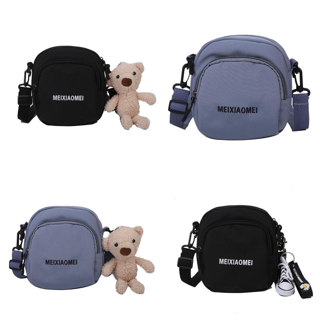 Canvas Small Crossbody Bag With Zipper Closure For Daily Casual Use