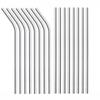20Pcs Durable Reusable Stainless Steel Drinking Straws Portable BPA Free Straw for Outdoor Travel Coffee Juice Milk Tea