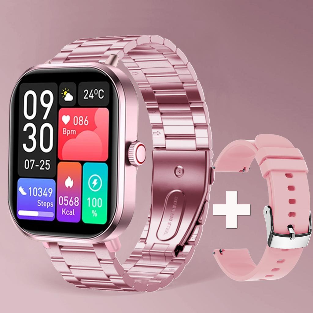 Smartwatch für Männer und Frauen, Geschenk, Voll-Touchscreen, Sport-Fitness-Uhren, Bluetooth-Anrufe, digitale Smartwatch