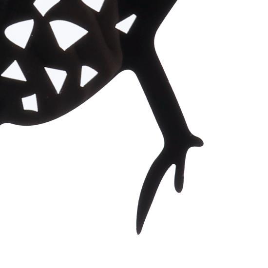 5Pcs Chicken Stakes Set Acrylic Animal Shape Statues Decoration for Garden Yard Black