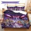 Name Custom Anime Saint seiya Pattern Bedding Set Quilt Cover Pillowcase Home Decor Gift (1 * duvet cover + 2 * pillowcase, without core)