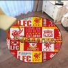 Benutzerdefinierter Name Liverpool Football Club Aufgedruckter Runder Teppich Teppich Stuhlteppich Bereichsteppich Eingang Fußmatten, für Bürostuhl Wohnzimmer Schlafzimmer Küchenraum.