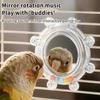 Colorful Ball Parrot Mirror Wear-Resisting Spinning Puzzle Bird Mirror Perch Bite Resistant Bird Cage Decor