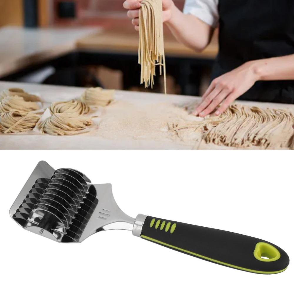 Stainless Steel Noodle Cutter Ergonomic Handle Noodle Lattice Roller Pasta Roller Cutter Dough
