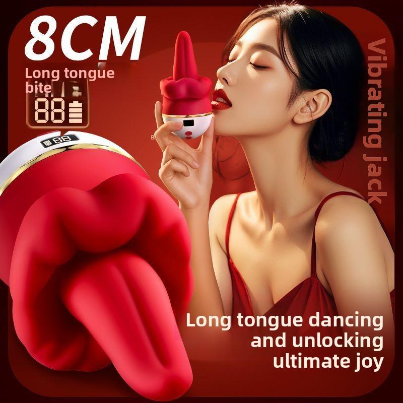 4-in-1 New Tongue-Licking Clitoral Nipple Vibrator Anal G-Spot Massager Female Oral Sex Stimulation Orgasm Masturbator Adult Toy