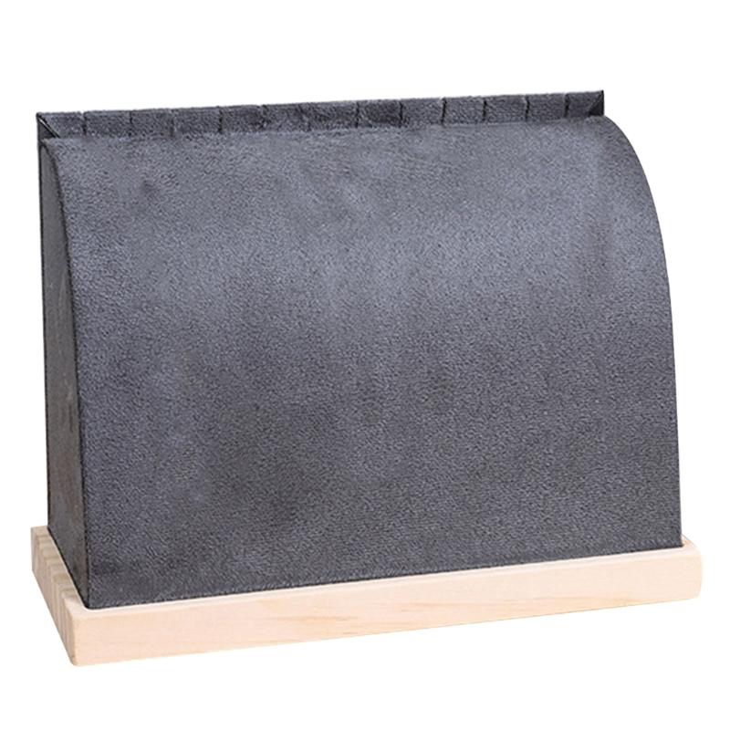 

Large Size Wooden Necklace Stand Elegant and Convenient Storage Rack Lightweight Necklace Display and Oragnization Stand серый